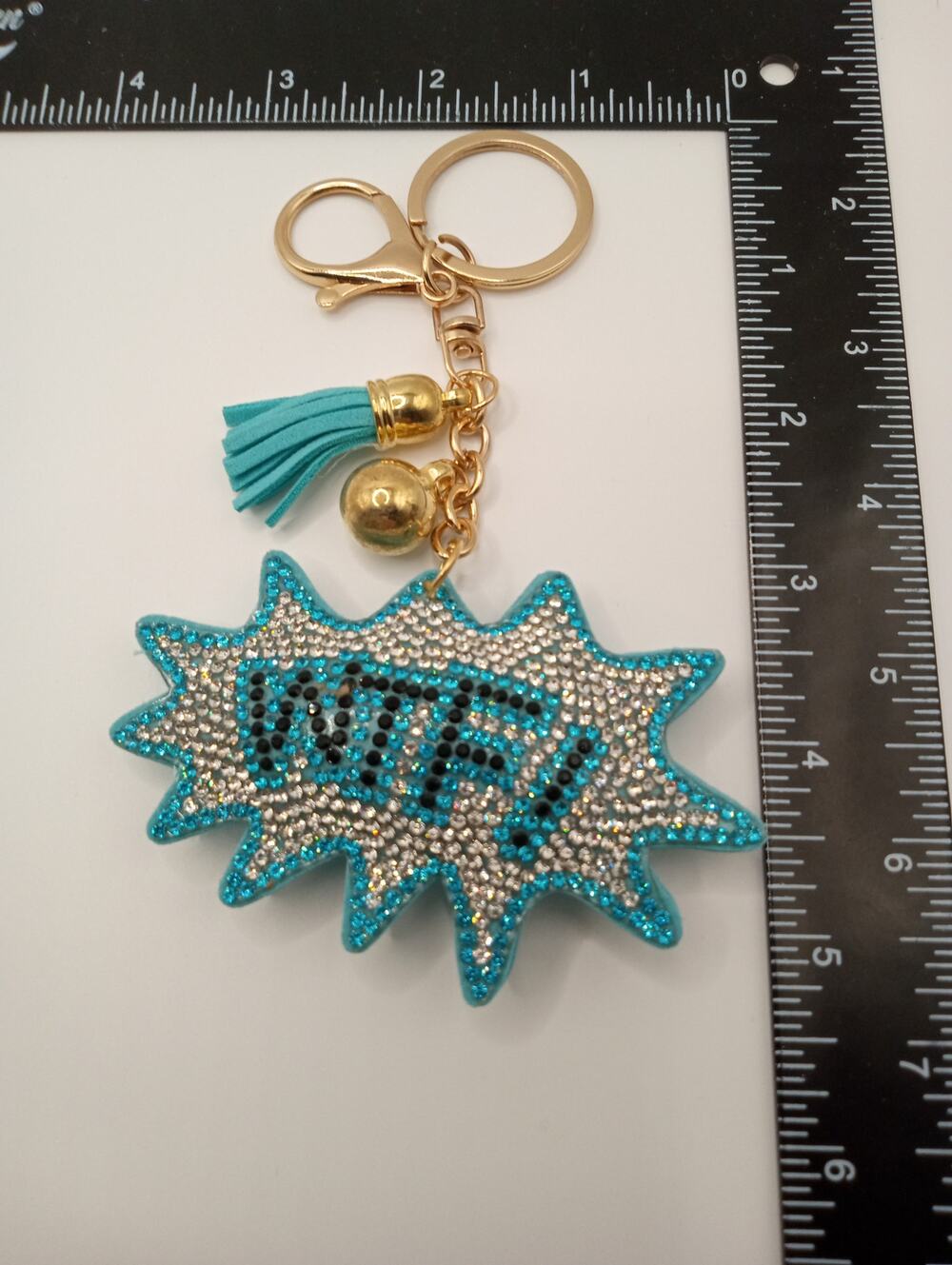 Bougie Bling WTF Keyring Keychain Bag Purse Charm 1084-89